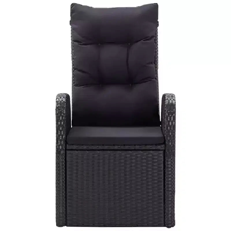 vidaXL Set da pranzo da esterno 5 pz nero