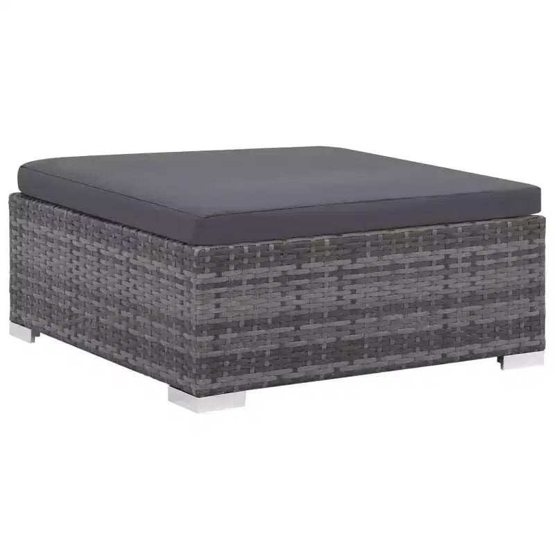 vidaXL Set Divani Grigio in Polyrattan 6 Pezzi Modulare