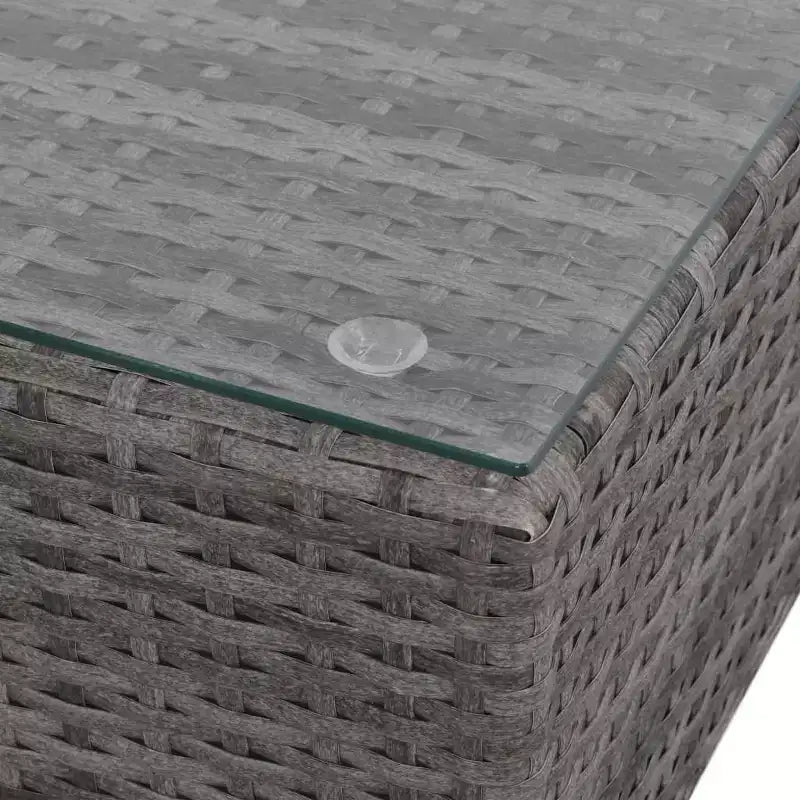 vidaXL Set Divani Grigio in Polyrattan 6 Pezzi Modulare