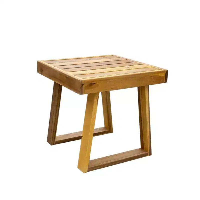 GDFStudio Camille Set Sedia a Sdraio da Esterno e Poggiapiedi in Legno di Acacia con Cuscini