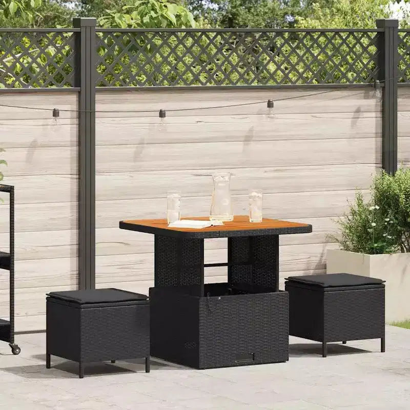 Set da pranzo da giardino in polyrattan vidaXL