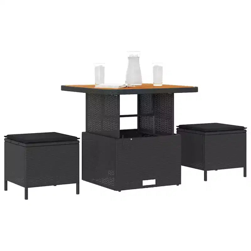 Set da pranzo da giardino in polyrattan vidaXL