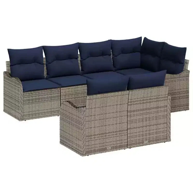 vidaXL Set Divani da Giardino in Polyrattan