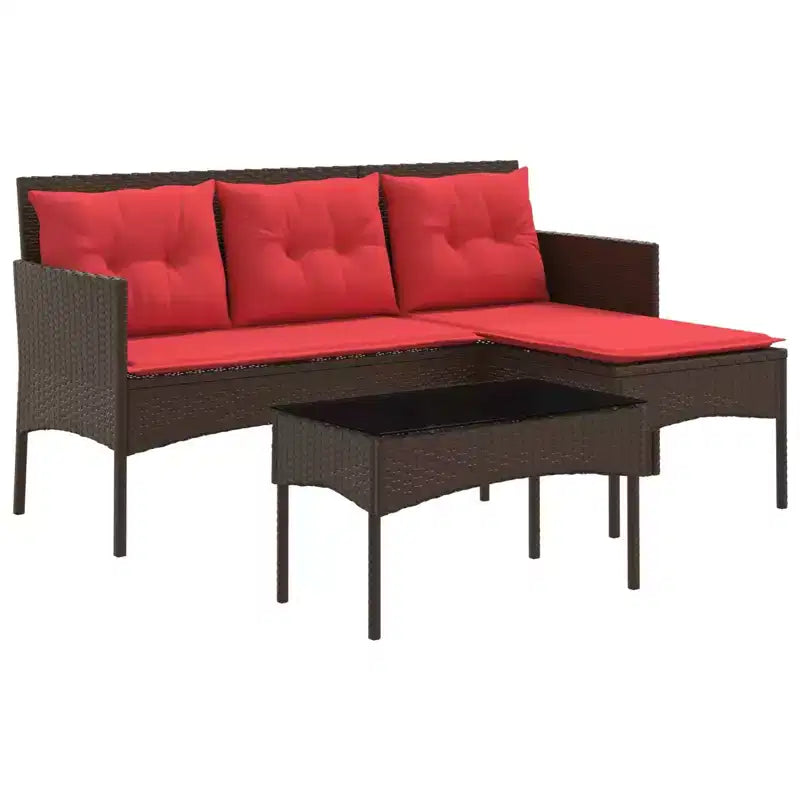 vidaXL Set Divani da Giardino con Cuscini 2 pz Nero e Crema in Polyrattan