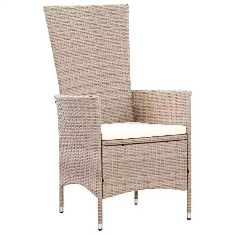 vidaXL Set da pranzo per esterni in PE Rattan 75x150 cm