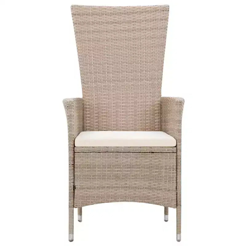 vidaXL Set da pranzo per esterni in PE Rattan 75x150 cm