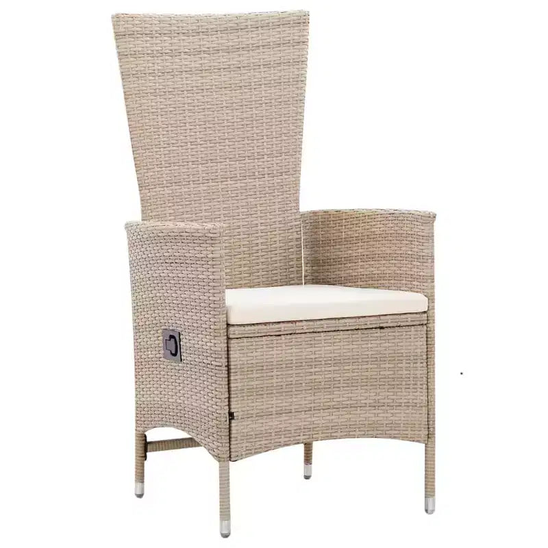 vidaXL Set da pranzo per esterni in PE Rattan 75x150 cm