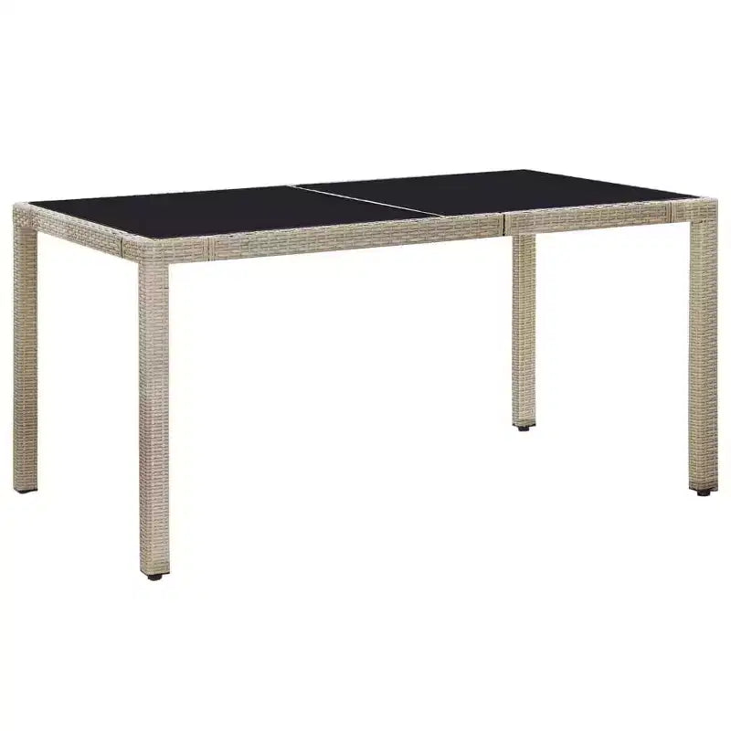 vidaXL Set da pranzo per esterni in PE Rattan 75x150 cm
