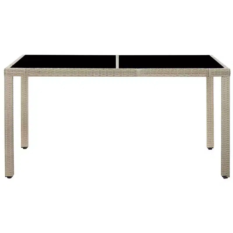 vidaXL Set da pranzo per esterni in PE Rattan 75x150 cm