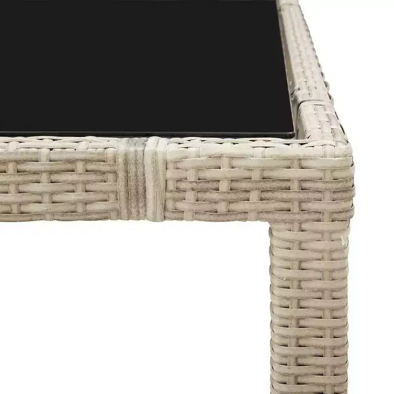 vidaXL Set da pranzo per esterni in PE Rattan 75x150 cm