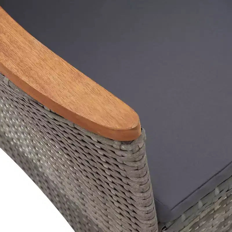 vidaXL Set da pranzo da giardino Rattan Polyrattan Set da 9 pezzi Sedute numerose