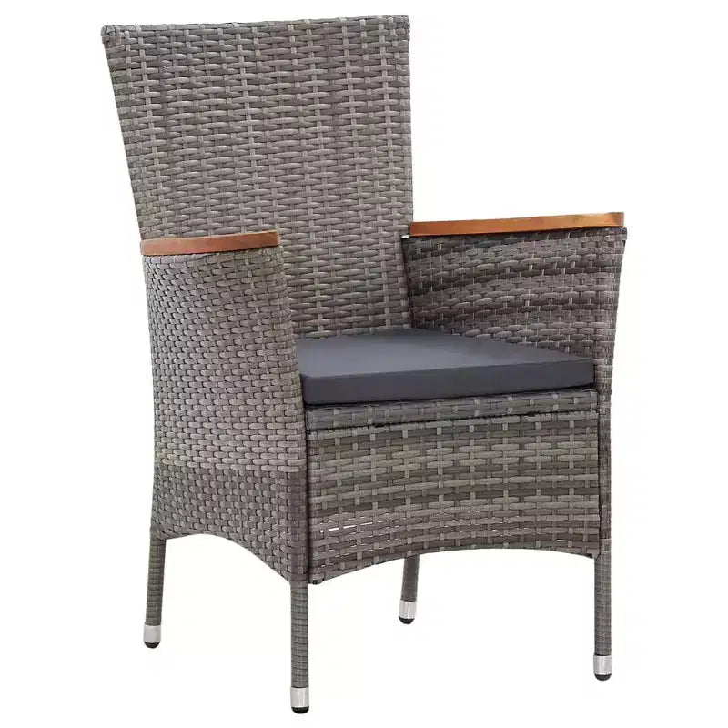 vidaXL Set da pranzo da giardino Rattan Polyrattan Set da 9 pezzi Sedute numerose