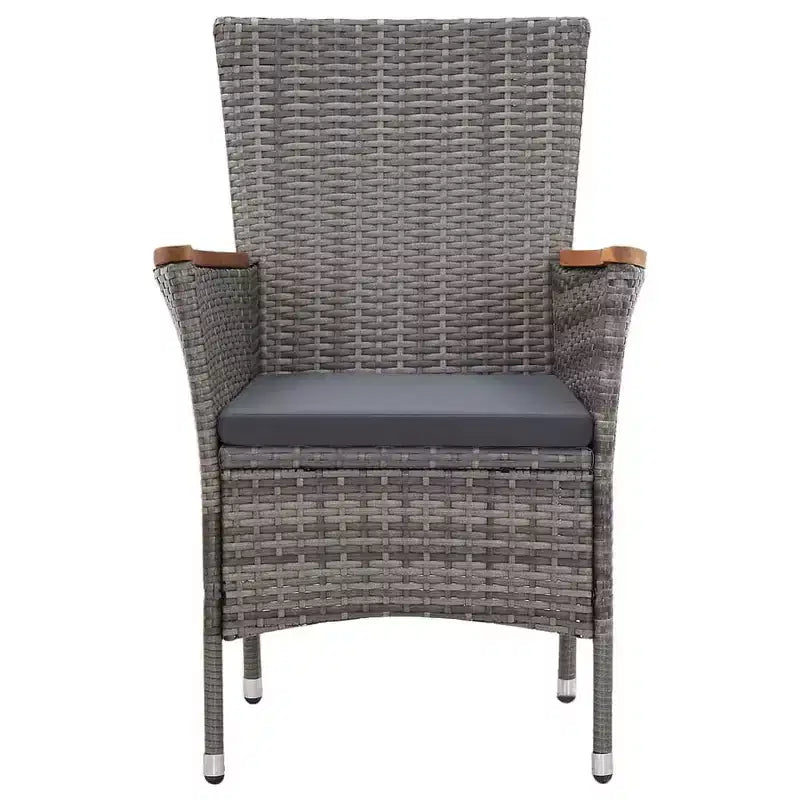 vidaXL Set da pranzo da giardino Rattan Polyrattan Set da 9 pezzi Sedute numerose