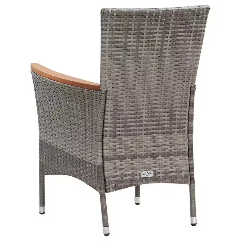 vidaXL Set da pranzo da giardino Rattan Polyrattan Set da 9 pezzi Sedute numerose