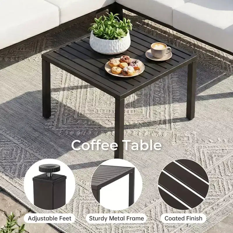 Karl Home | Salotto da esterno angolare in metallo