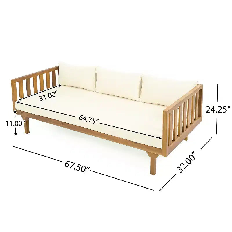 Christopher Knight Home Claremont set da conversazione da 4 pezzi moderno da esterno in legno di acacia con cuscini