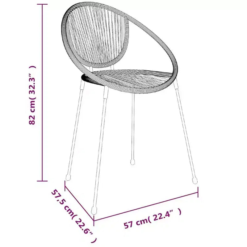 vidaXL Set da pranzo da esterni 5 pz in rattan PE nero