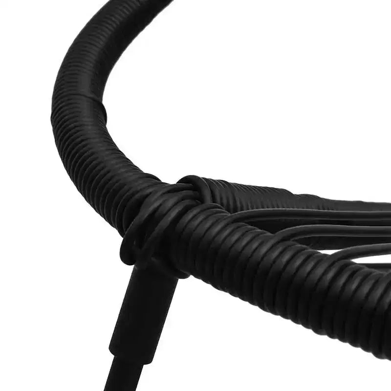 vidaXL Set da pranzo da esterni 5 pz in rattan PE nero