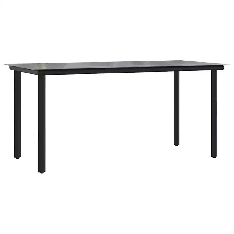 vidaXL Set da pranzo da esterni 5 pz in rattan PE nero