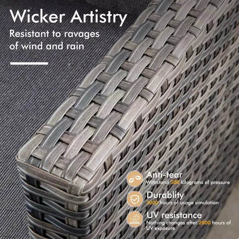 Set da Esterno HOMLUX 10 Pezzi con Tavolo Brazier da 54 Pollici e Sedie Girevoli