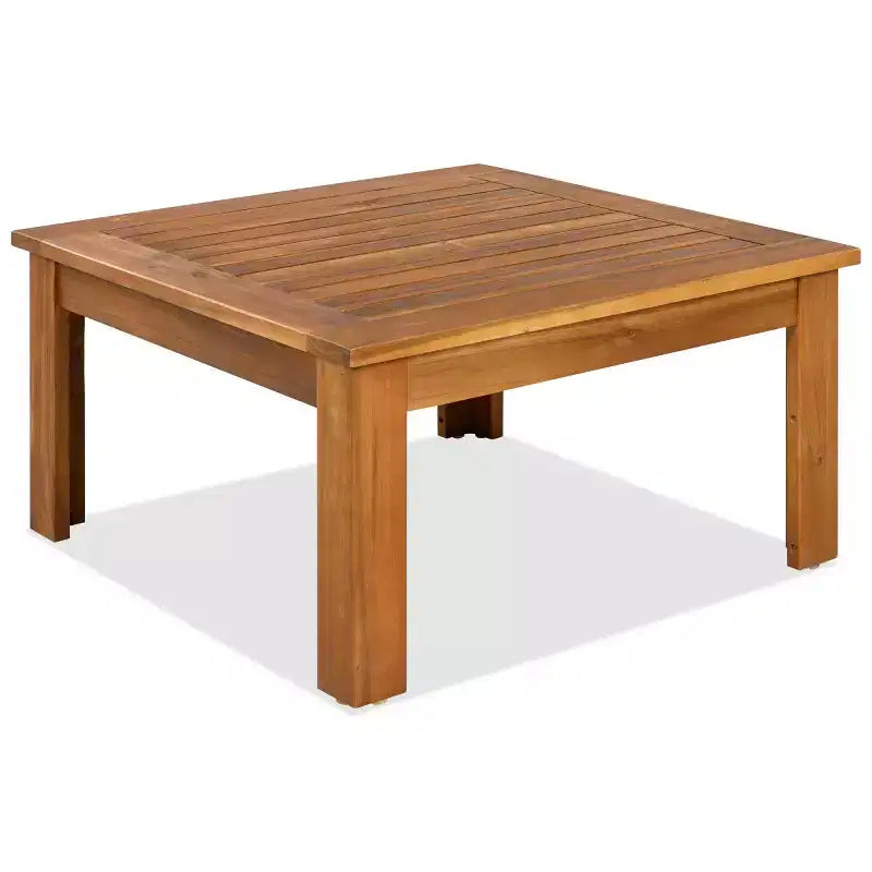 Set da conversazione moderno da esterno in legno a 4 pezzi con cuscini, divano sezionale a L con tavolino da caffè per patio, cortile-Panipeachy