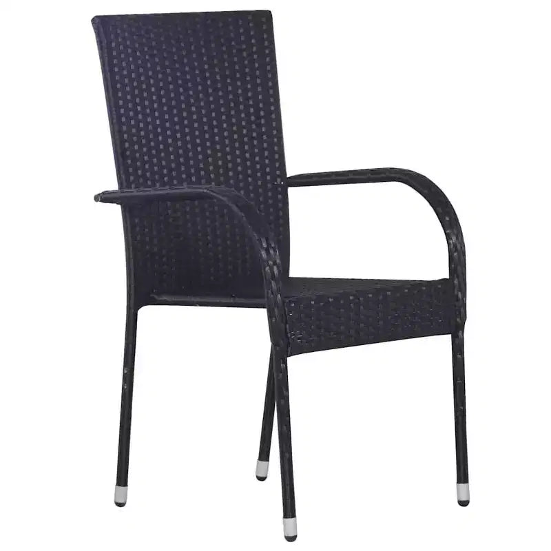 vidaXL Set da pranzo da giardino 5 pz in acciaio verniciato a polvere nero