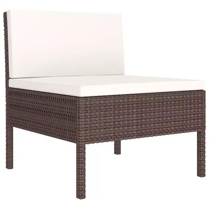 vidaXL Set divani da giardino 6 pz con cuscini polyrattan grigio