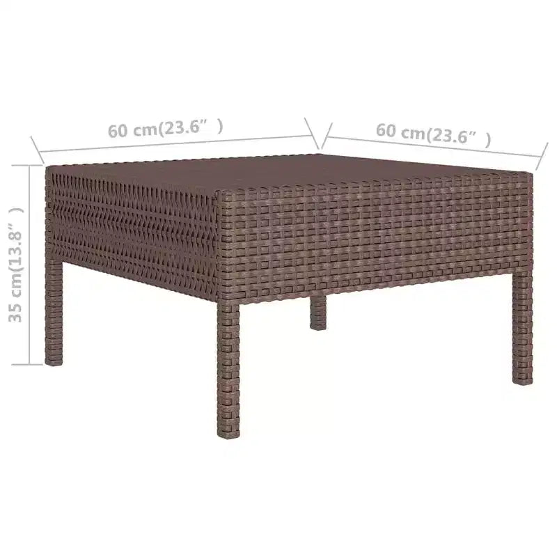 vidaXL Set divani da giardino 6 pz con cuscini polyrattan grigio