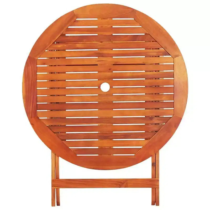 vidaXL Set da pranzo pieghevole da 5 pezzi in legno massello di eucalipto
