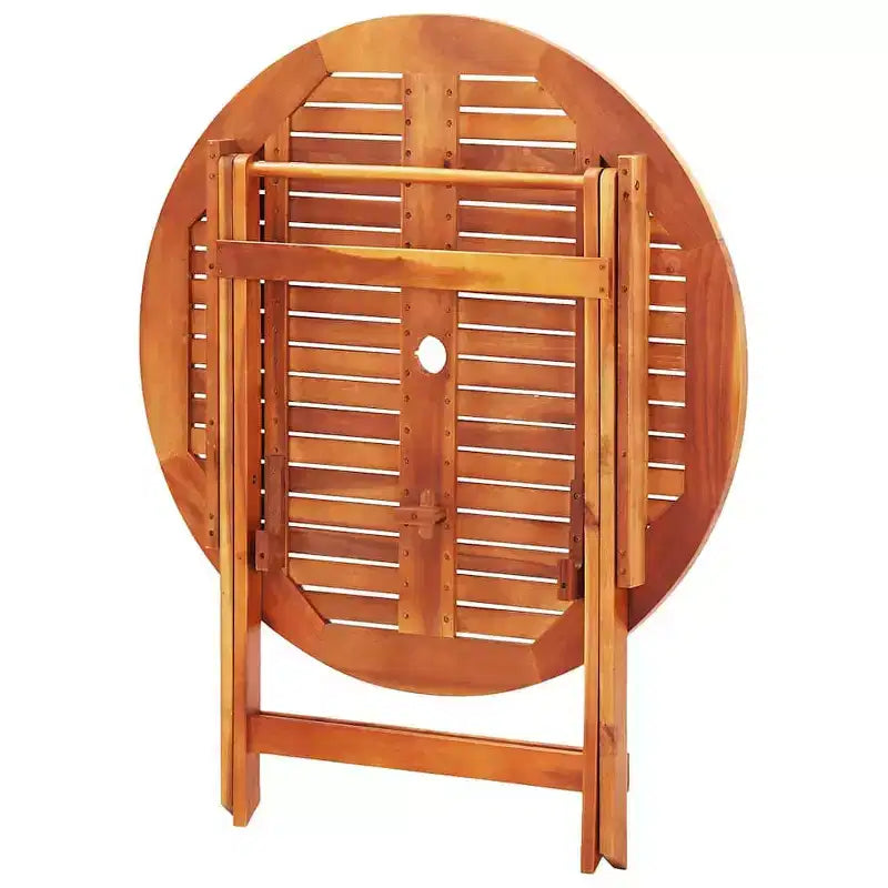 vidaXL Set da pranzo pieghevole da 5 pezzi in legno massello di eucalipto