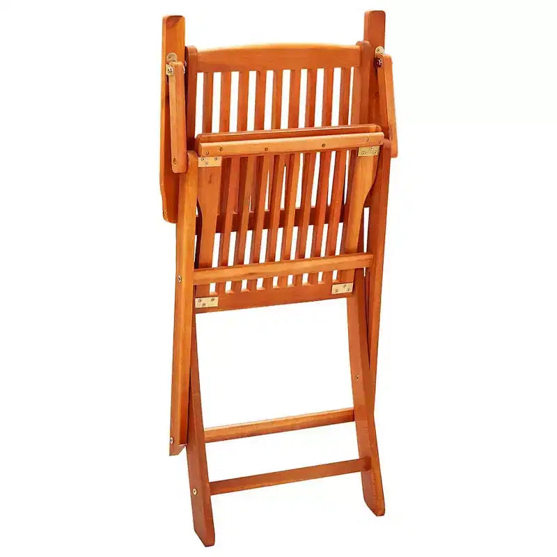 vidaXL Set da pranzo pieghevole da 5 pezzi in legno massello di eucalipto