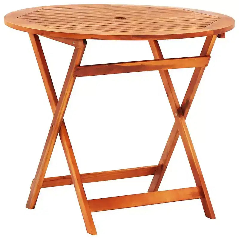 vidaXL Set da pranzo pieghevole da 5 pezzi in legno massello di eucalipto