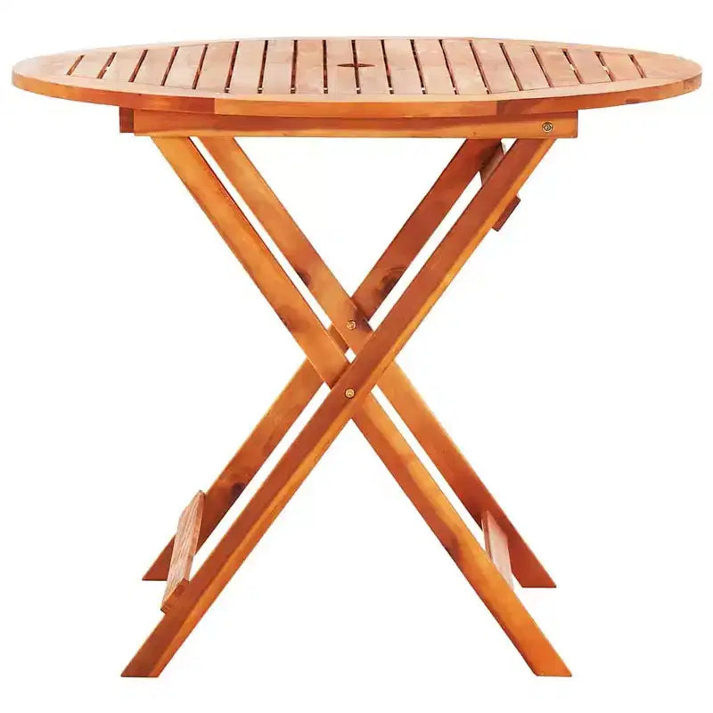 vidaXL Set da pranzo pieghevole da 5 pezzi in legno massello di eucalipto