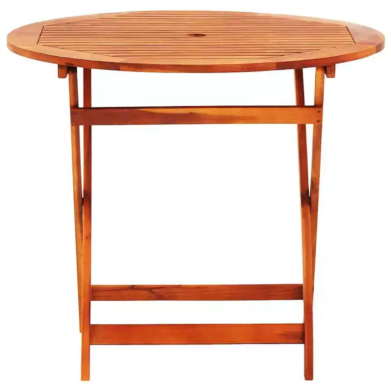 vidaXL Set da pranzo pieghevole da 5 pezzi in legno massello di eucalipto