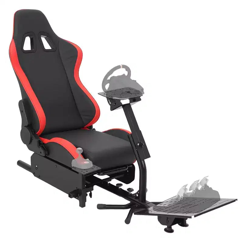 Zusammenklappbares Cockpit für Rennsimulatoren, verstellbarer Lenkradständer für G29/G920/G923, kompatibel mit Thrustmaster, Fanatec, Hori, Mad Catz, verstellbarer Pedalwinkel