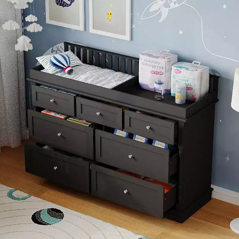 Famapy veelzijdige commode met verschoontafel voor baby's: ombouwbaar ontwerp, ruime laden, groeit mee met je kleintje
