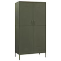Guardaroba vidaXL verde oliva 35.4x19.7x70.9 in acciaio