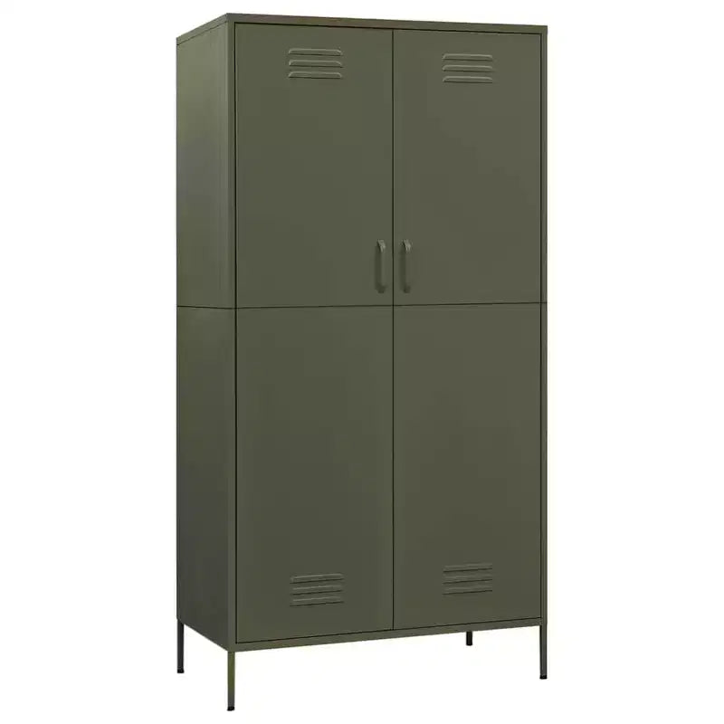 Guardaroba vidaXL verde oliva 35.4x19.7x70.9 in acciaio