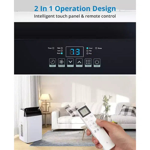 Condizionatore portatile da 14000 BTU, unità AC 3-in-1 per ambienti fino a 750 piedi quadrati con deumidificatore