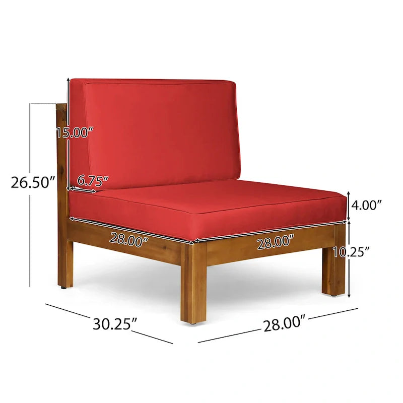 Set da conversazione da esterno Brava in legno di acacia, 6 pezzi, di Christopher Knight Home