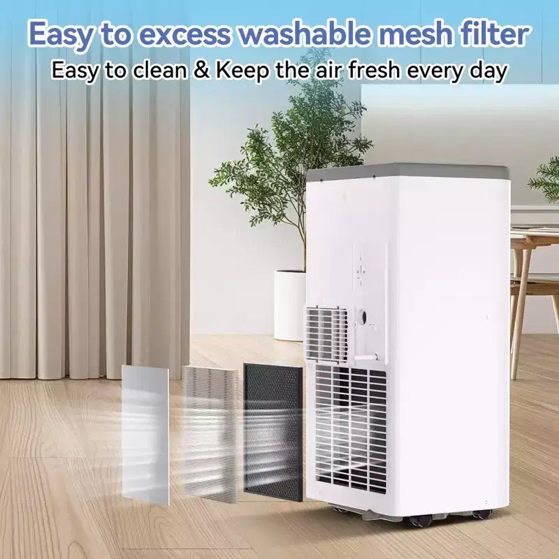 Condizionatori portatili, Flarhetoric da 10000 BTU per raffreddamento/ventilazione/deumidificazione 3 IN 1, unità portatile per ambienti di 560 SQ.FT, unità per ambienti a bassa rumorosità