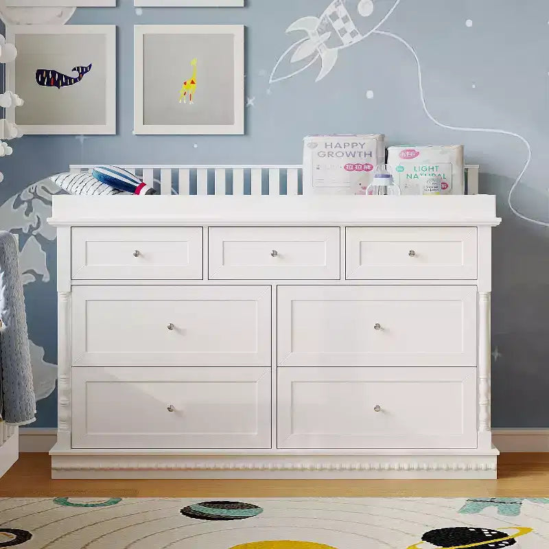 Famapy veelzijdige commode met verschoontafel voor baby's: ombouwbaar ontwerp, ruime laden, groeit mee met je kleintje