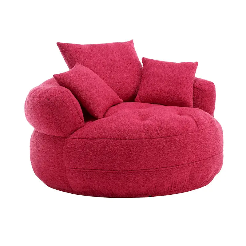 Poltrona rotonda Lazy Sofa - Bianco/Blu/Grigio/Giallo/Arancione/Rosa acceso/Blu navy/Verde, posto singolo e doppio