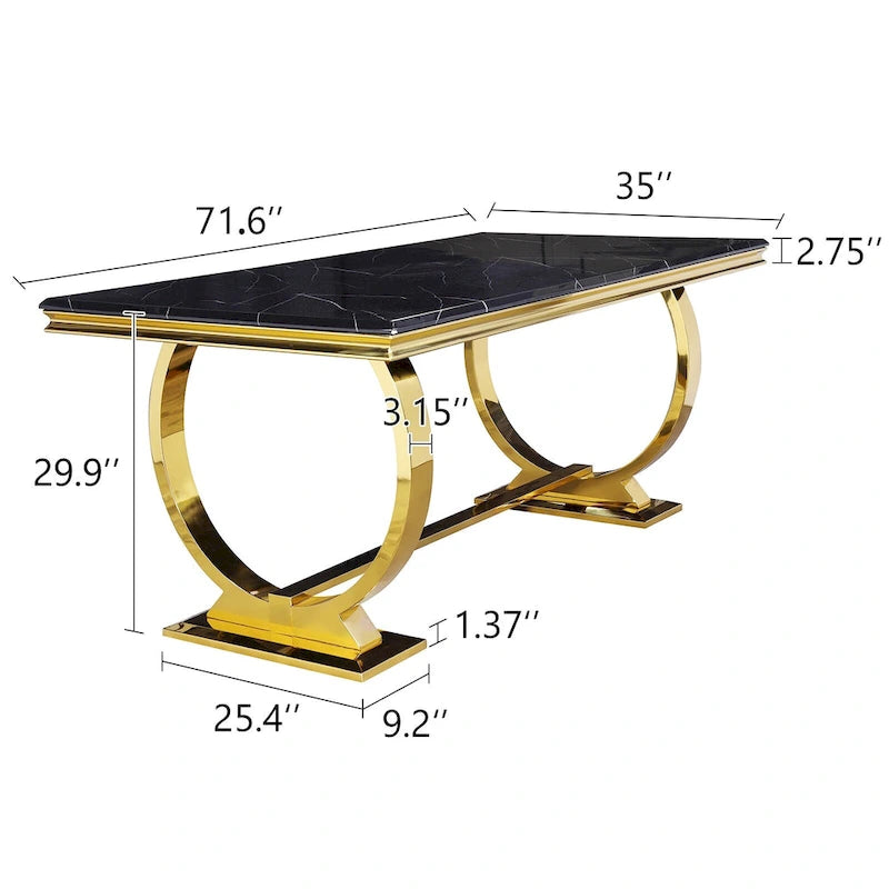 Mejda moderna tal-kamra tal-ikel b’bażi f’forma ta’ U tal-metall tal-istainless steel