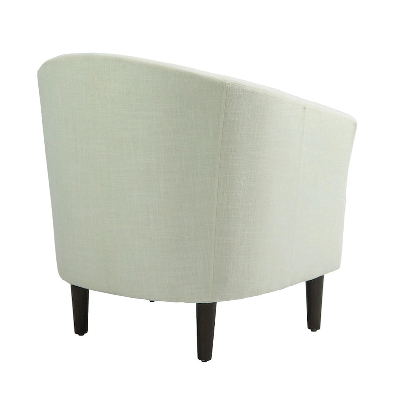 Set di 2 poltrone d'accento moderne in lino, a forma di botte, poltrone club