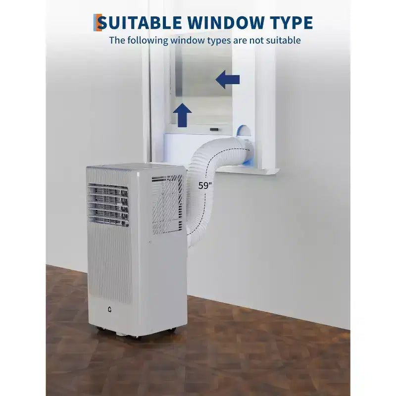 Condizionatori portatili, Flarhetoric da 10000 BTU per raffreddamento/ventilazione/deumidificazione 3 IN 1, unità portatile per ambienti di 560 SQ.FT, unità per ambienti a bassa rumorosità