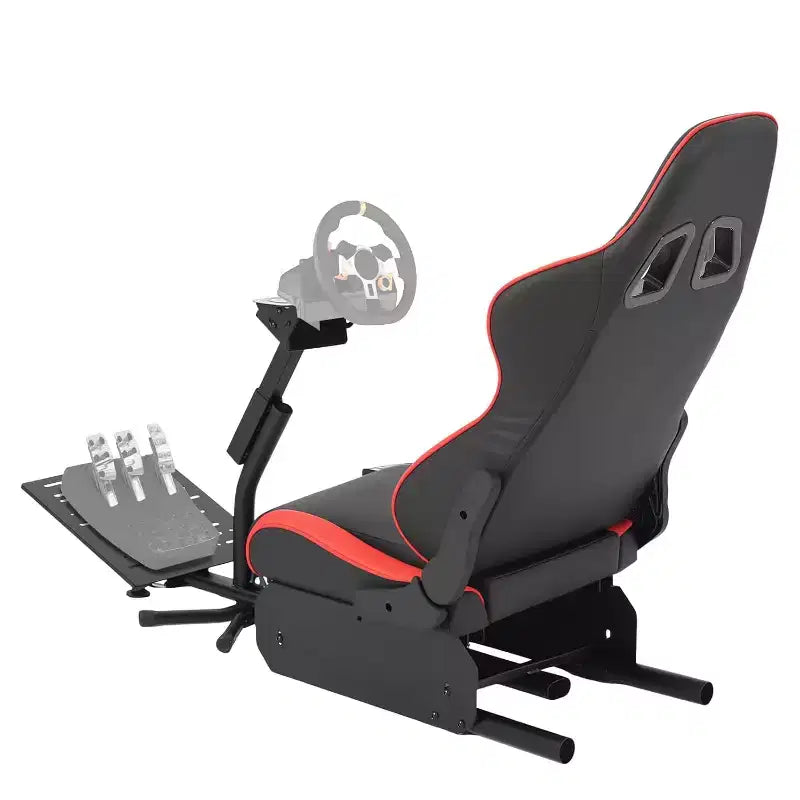 Zusammenklappbares Cockpit für Rennsimulatoren, verstellbarer Lenkradständer für G29/G920/G923, kompatibel mit Thrustmaster, Fanatec, Hori, Mad Catz, verstellbarer Pedalwinkel