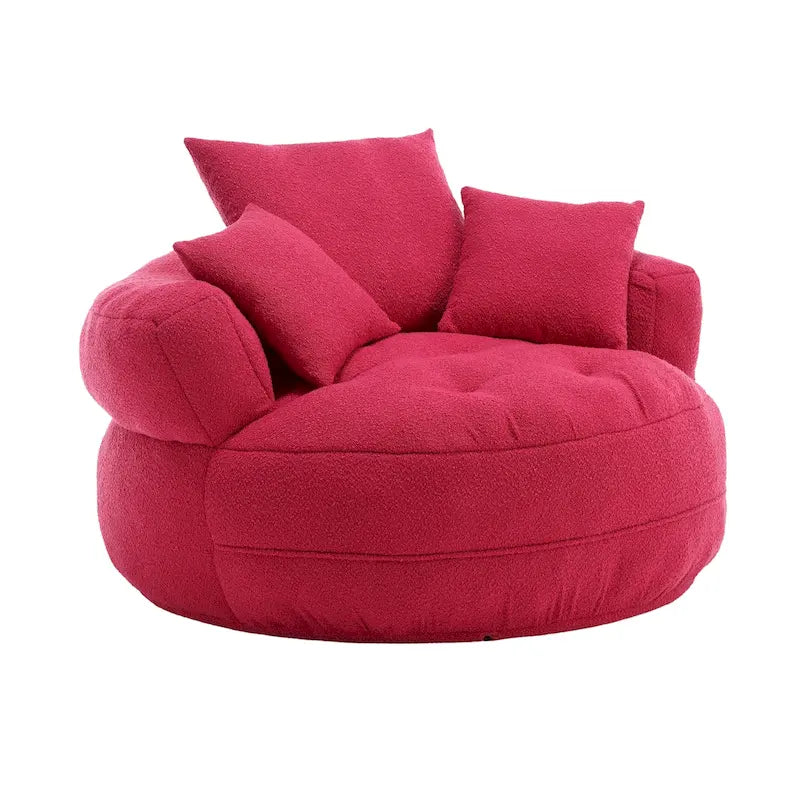 Round Lazy Sofa Chair ¨C White/Blue/Grey/Yellow/Orange/Rose Red/Navy/Green, Single & Couple Seat