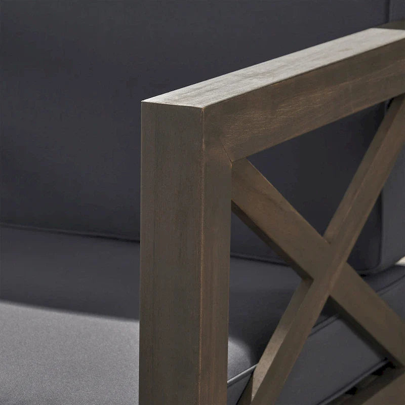 Set da conversazione da esterno Brava in legno di acacia, 6 pezzi, di Christopher Knight Home