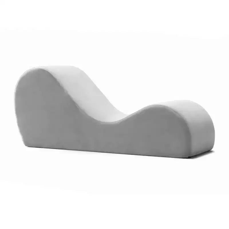 Chaise longue Avana Sleek per yoga - Prodotta negli USA - Ideale per stretching, relax, esercizio e altro, 60D x 18W x 26H pollici, grigio chiaro